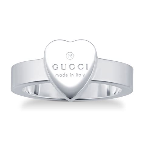 gucci heart ring|Gucci Sterling Silver Trademark Engraved Heart Ring Jewelry .